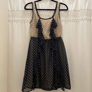 LUSH blue and cream polka dot dress